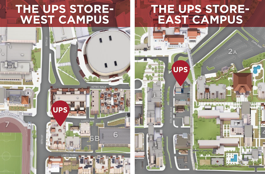 West & East Campus UPS Store locations