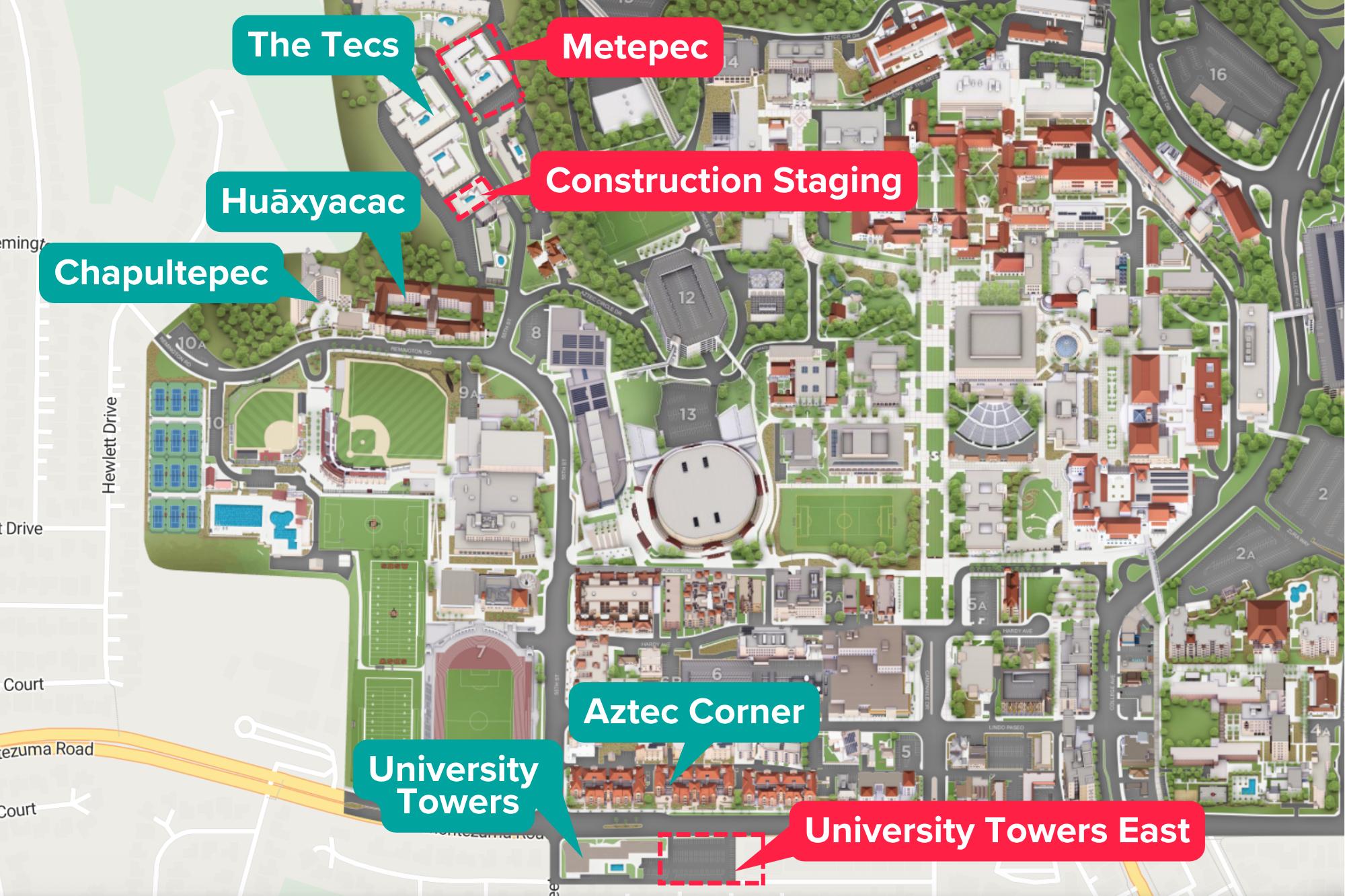 map of construction sites