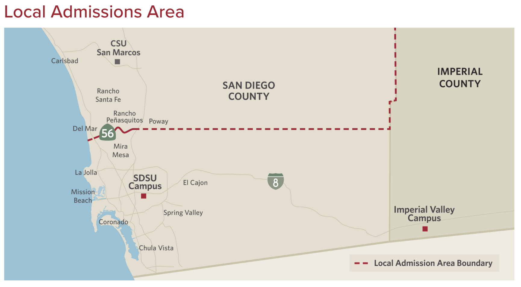 local admissions area map